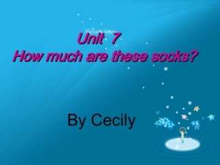 谢志香七年级英语上册Unit7课件