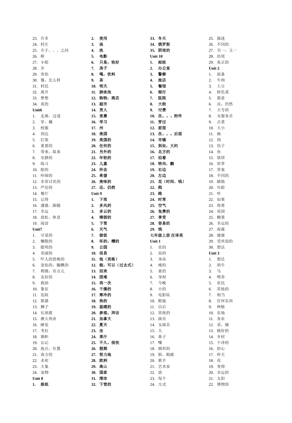 按单元顺序6--9汉译英_第3页