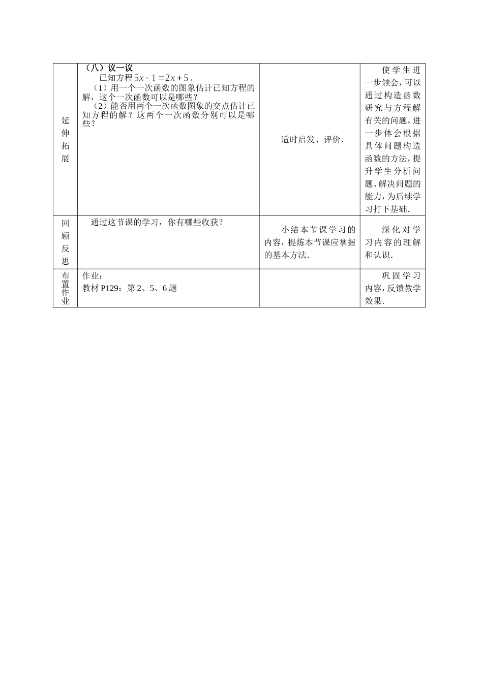 用函数的观点看方程（组）教学设计_第3页