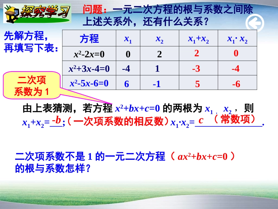 一元二次方程根与系数的关系[]_第2页