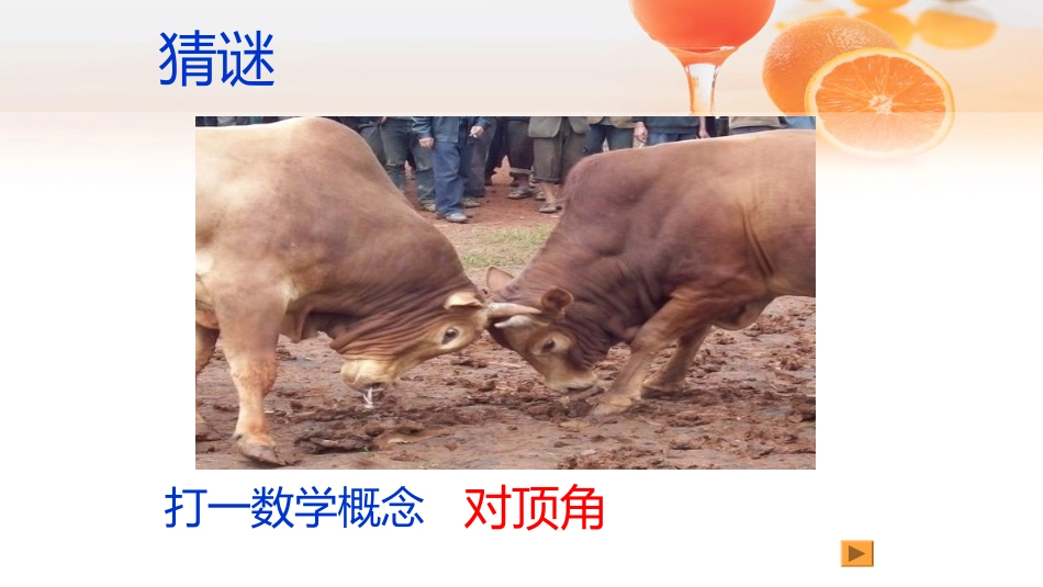 2016年秋学期华东师大版七年级上第五章相交线与平行线511对顶角教学课件共24张PPT（共24张PPT）_第2页