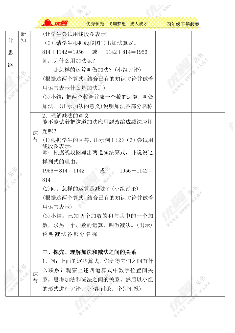 第1课时加、减法的意义和各部分间的关系_第2页