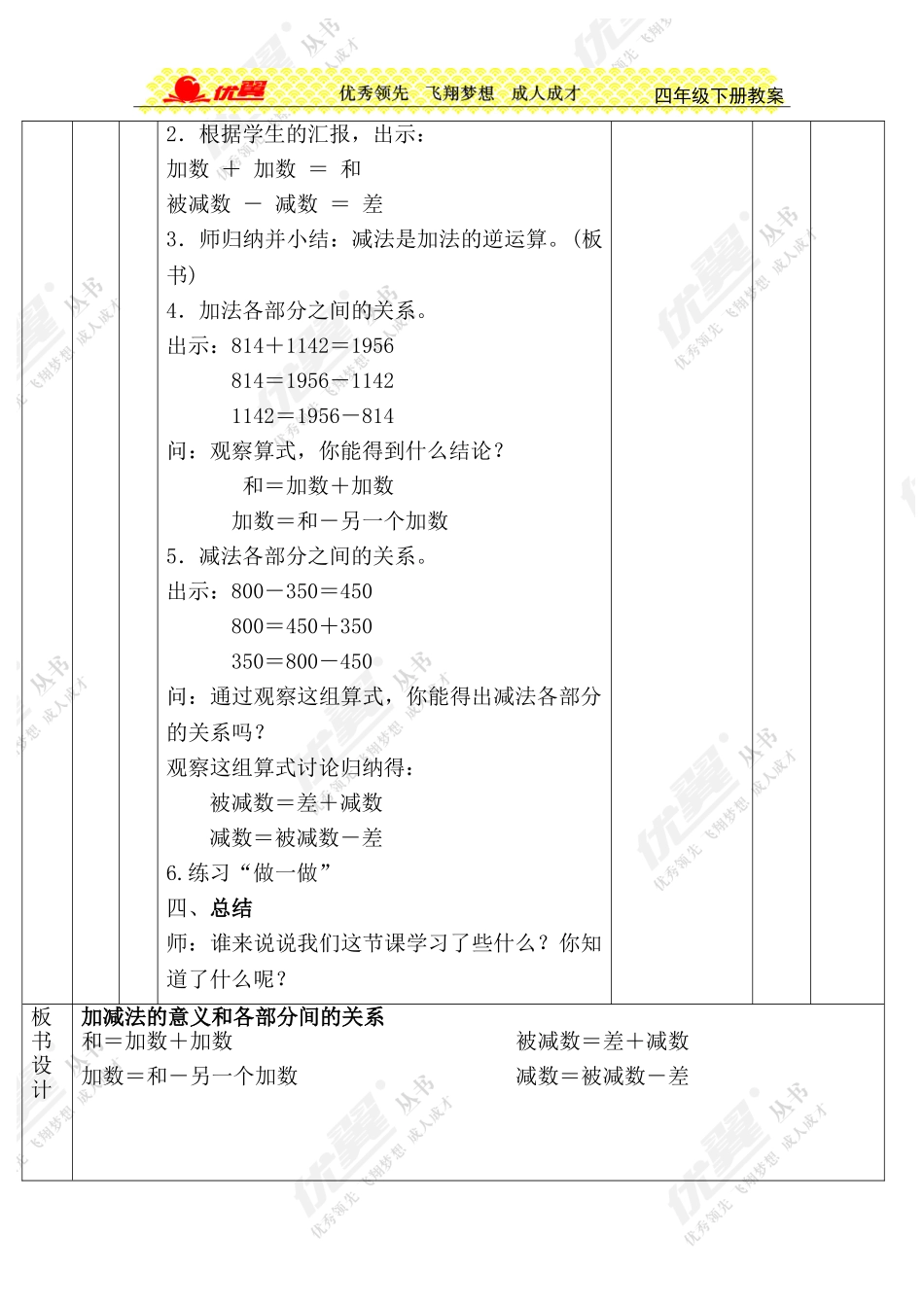 第1课时加、减法的意义和各部分间的关系_第3页