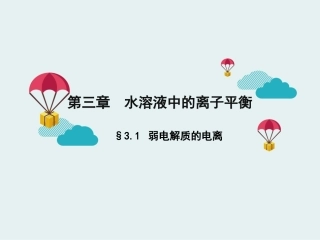 弱电解质的电离课时