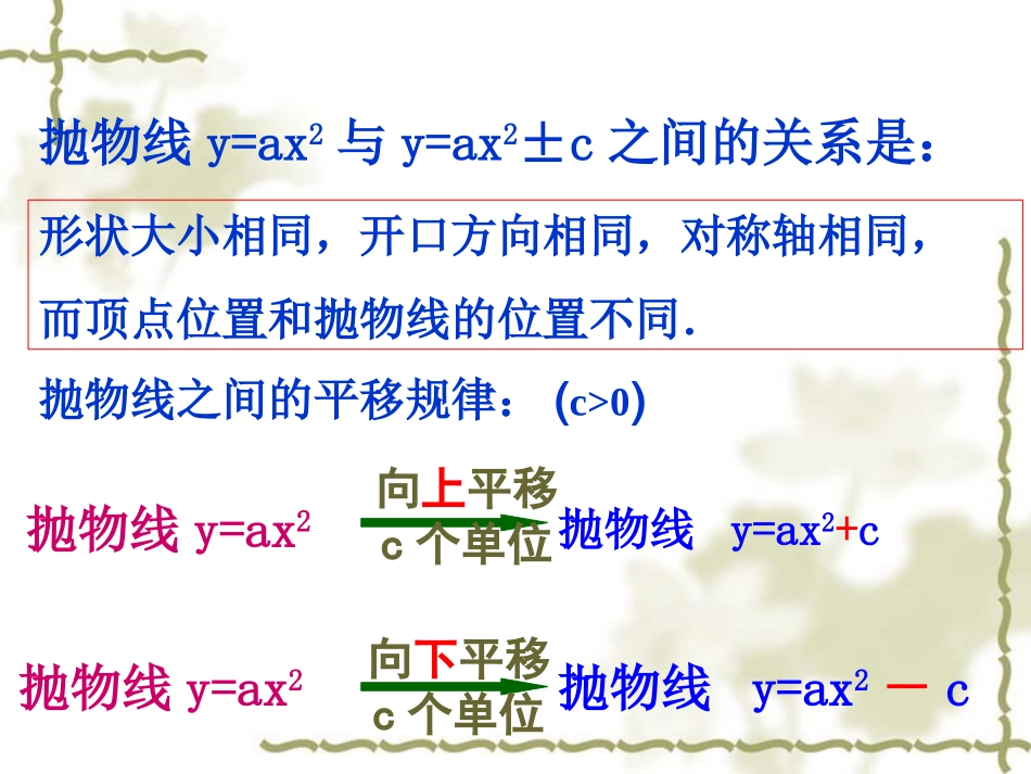 二次函数yaxh的图象和性质_第3页