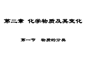 《物质的分类》课件
