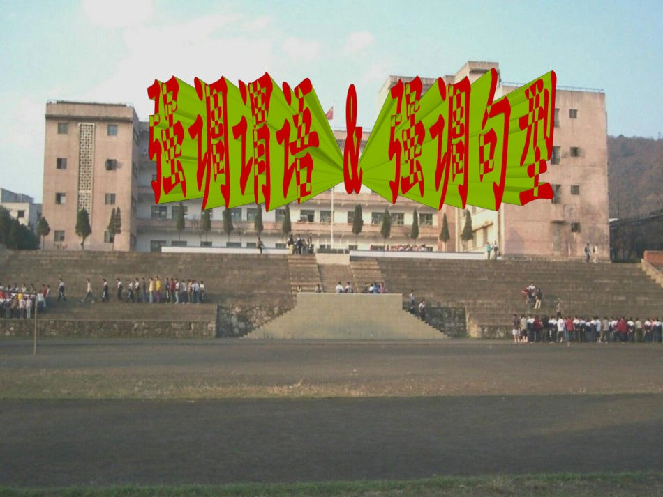 强调谓语及强调结构_第1页