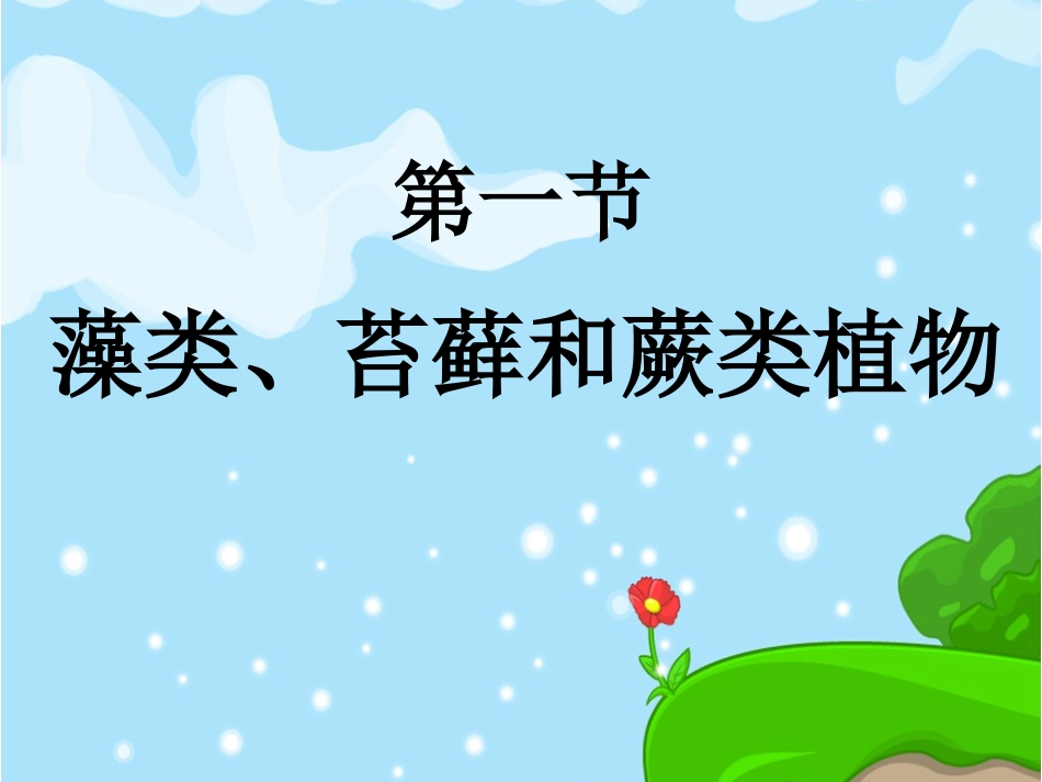 藻类、苔藓和蕨类植物图片_第1页