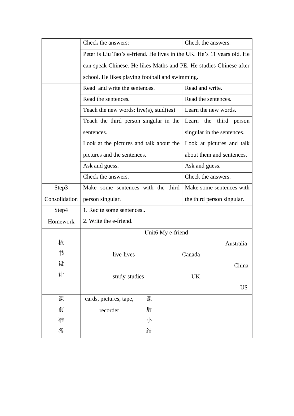 译林英语五年级上册Unit6Mye-friend课时2教案_第2页