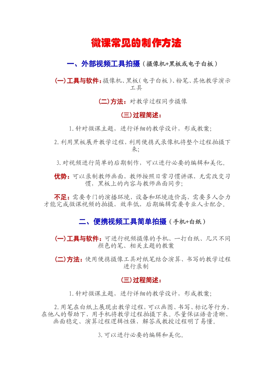 微课常见的制作方法_第1页