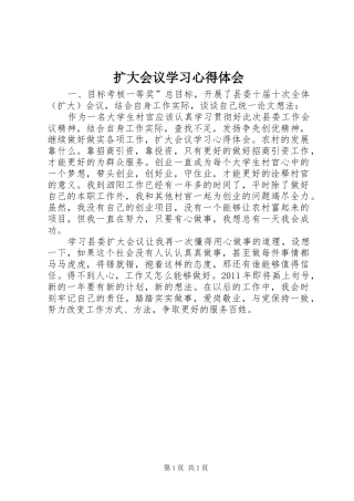 扩大会议学习心得体会