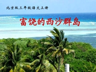 三年级语文下册富饶的西沙群岛4课件北京版