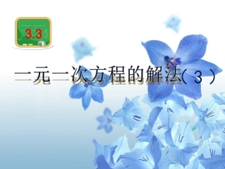 一元一次方程的解法去分母