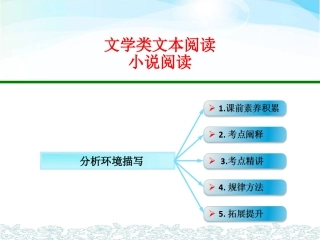 2017届一轮复习分析环境描写课件