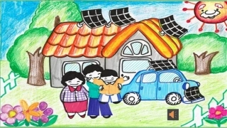 《优美的生活环境》课堂播放学生范画