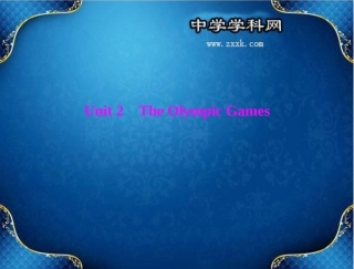 【必修二Unit2TheOlympicGames