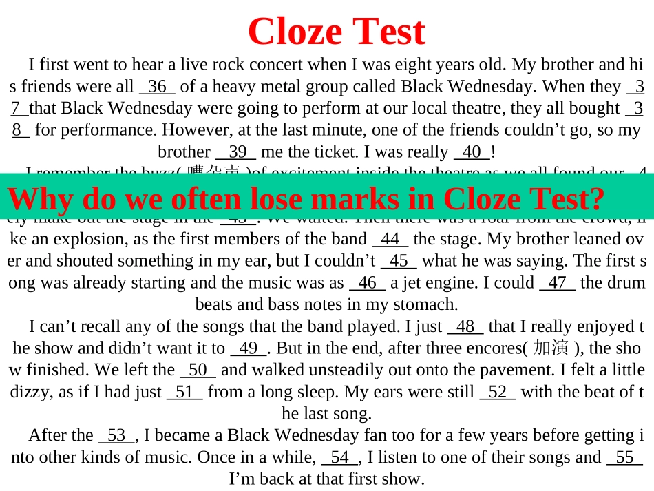 高三英语复习完形填空_第1页