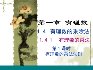 有理数的乘法法则