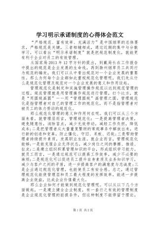 学习明示承诺制度的心得体会范文