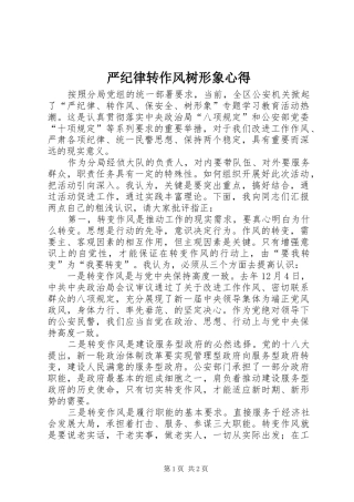 严纪律转作风树形象心得