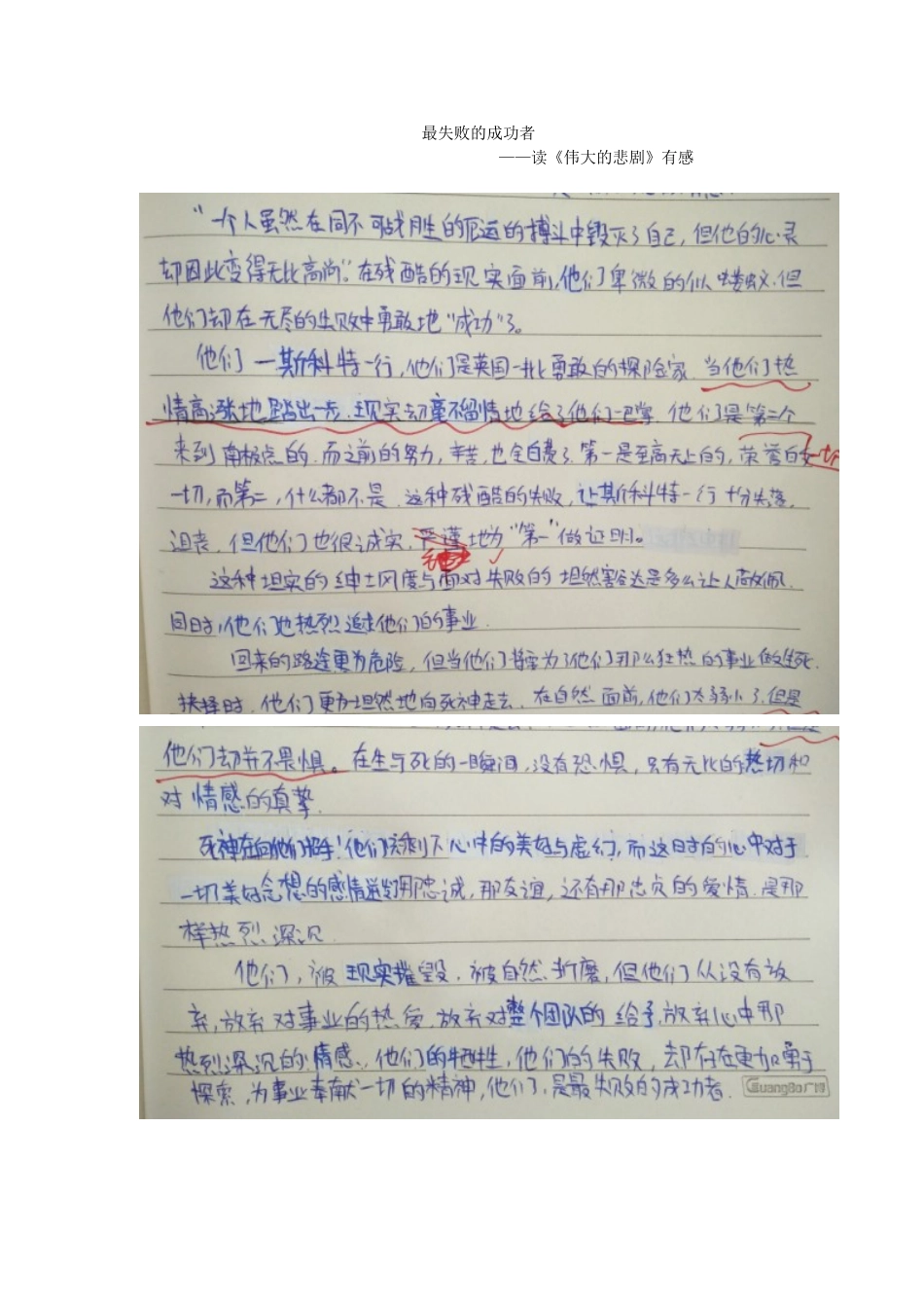 学生作品伟大的悲剧读后感_第2页