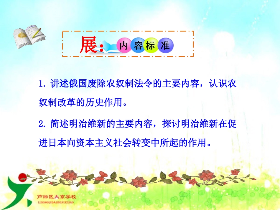 第16课俄国农奴制改革和日本明治维新课件设计（宾越强）_第2页