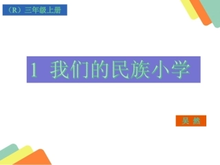 我们的民族小学 ()