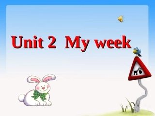 人教版小学英语五上Unit2MyweekPartA课件
