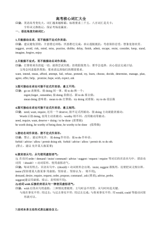 高考英语核心词汇大全