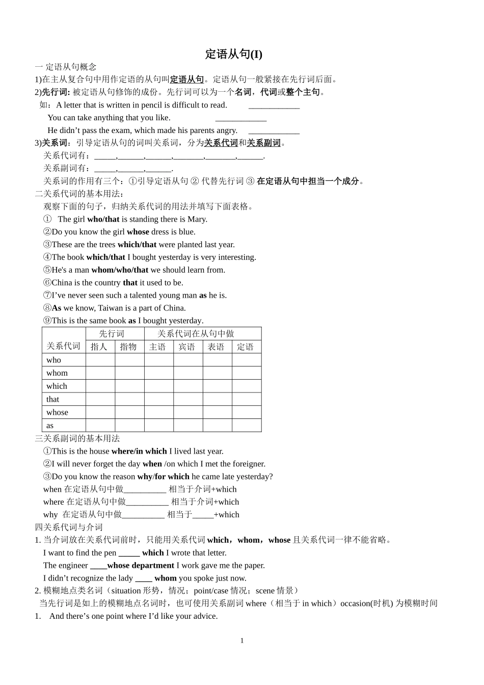 于老师定语从句专题_第1页