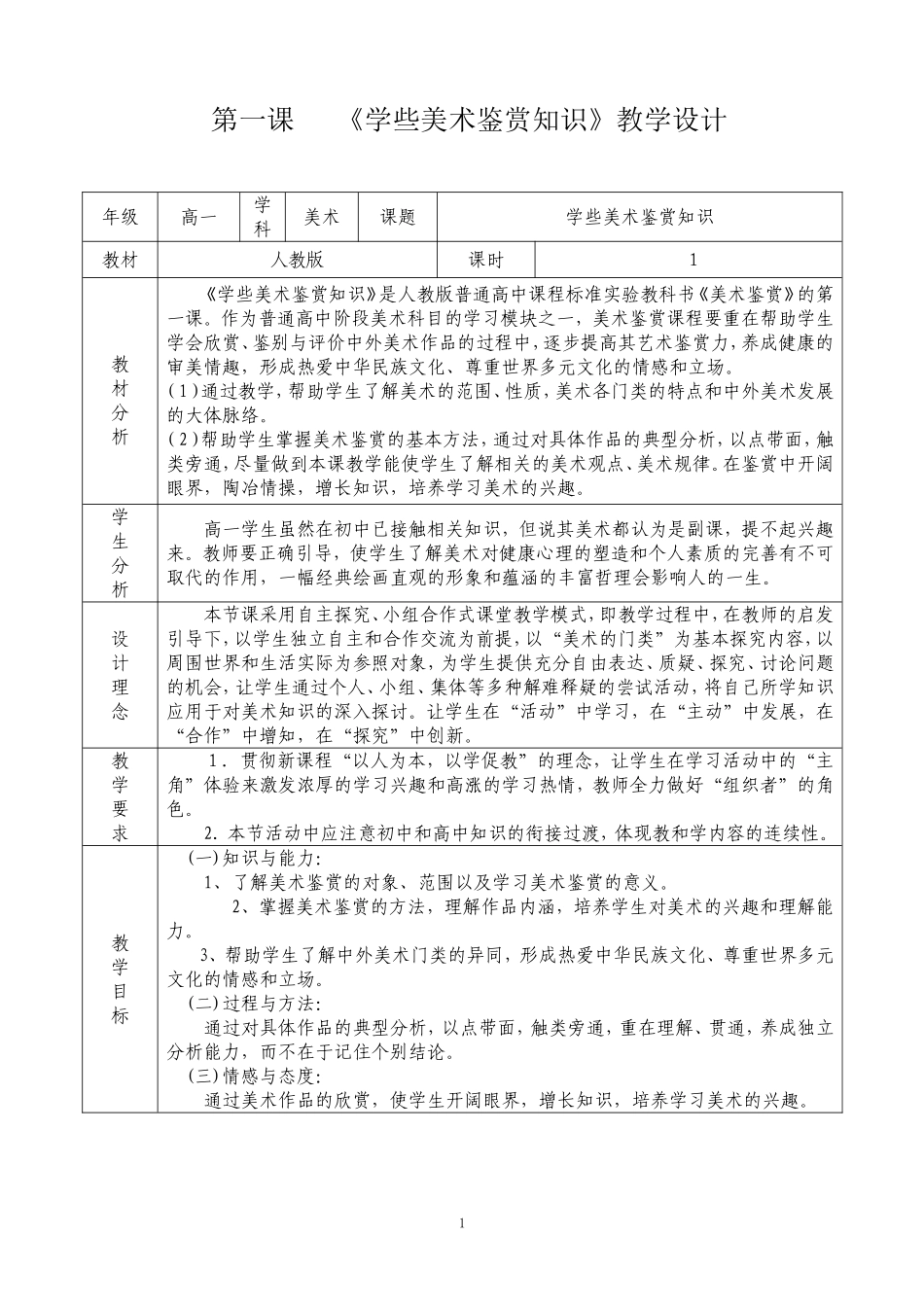 第一课学些美术鉴赏知识_第1页