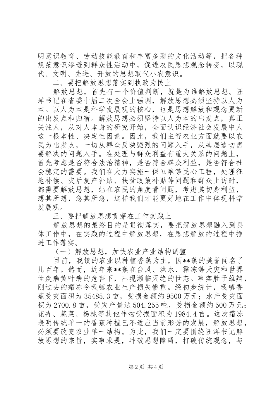 农办主任解放思想活动心得体会_第2页