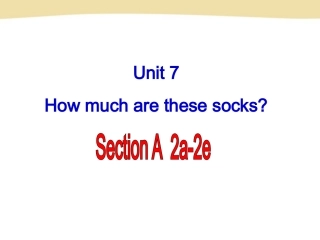 七年级英语上册Unit7SectionA-1第二课时