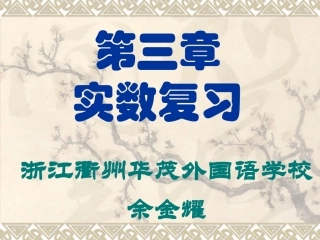 实数复习概念