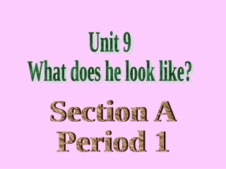 七年级下册Unit9Whatdoeshelooklike？
