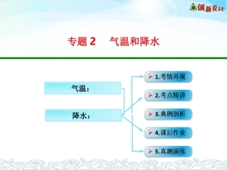 专题2　气温和降水