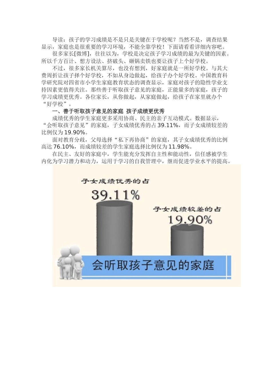 好家庭就是一所好学校_第1页