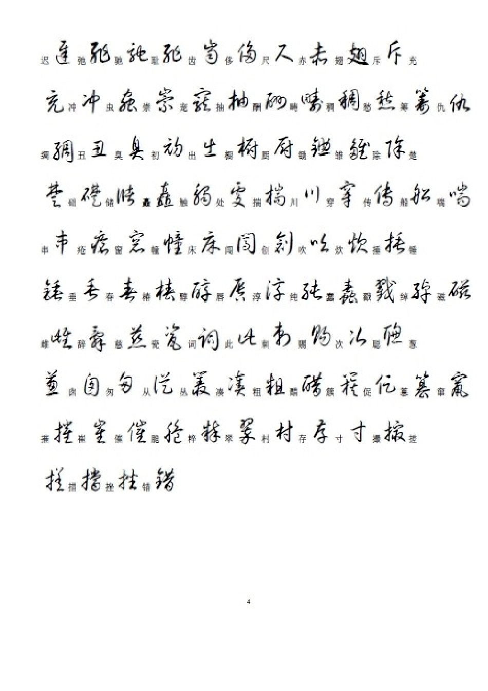 常用汉字的草书写法_第3页