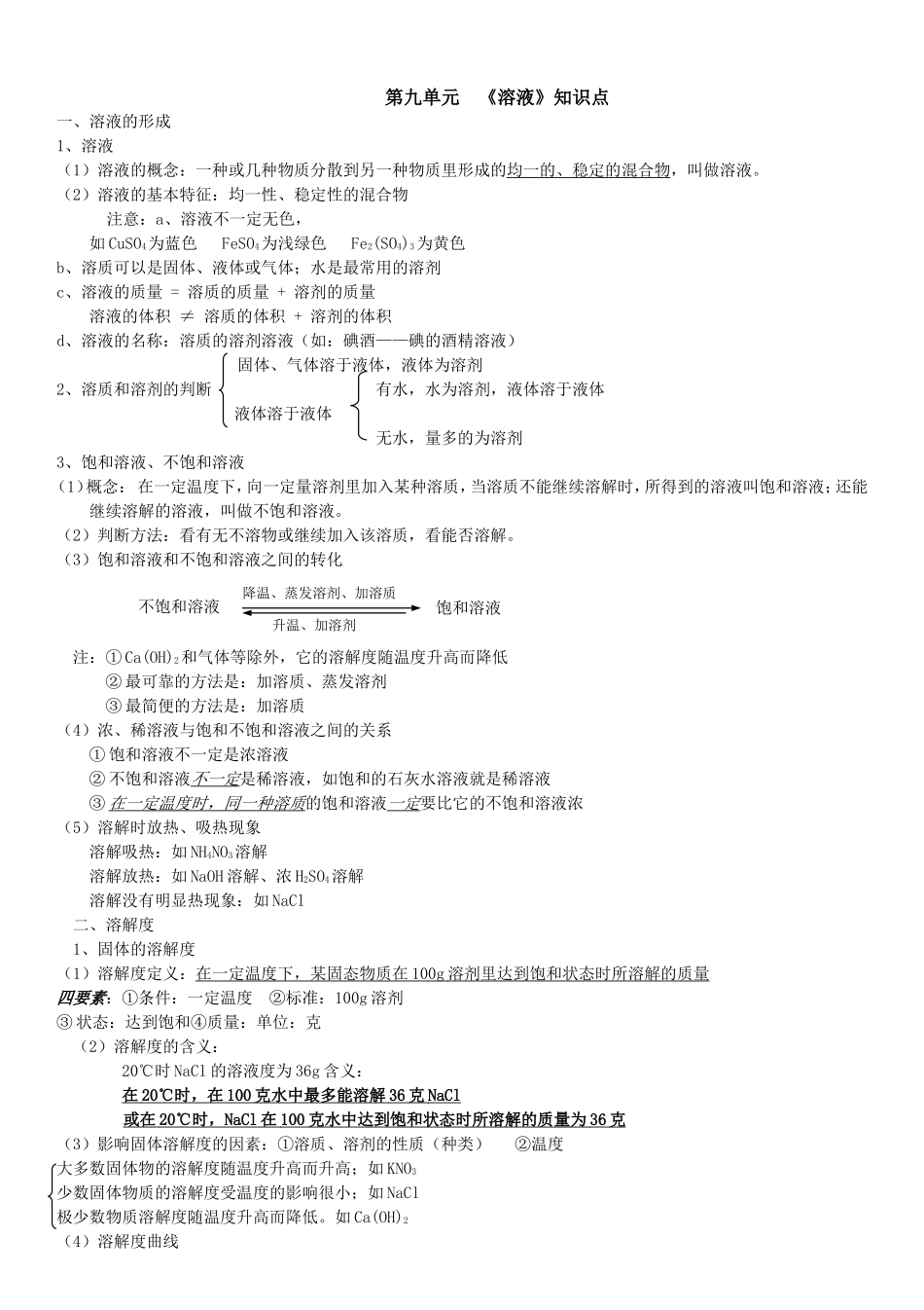 第9单元溶液_第1页