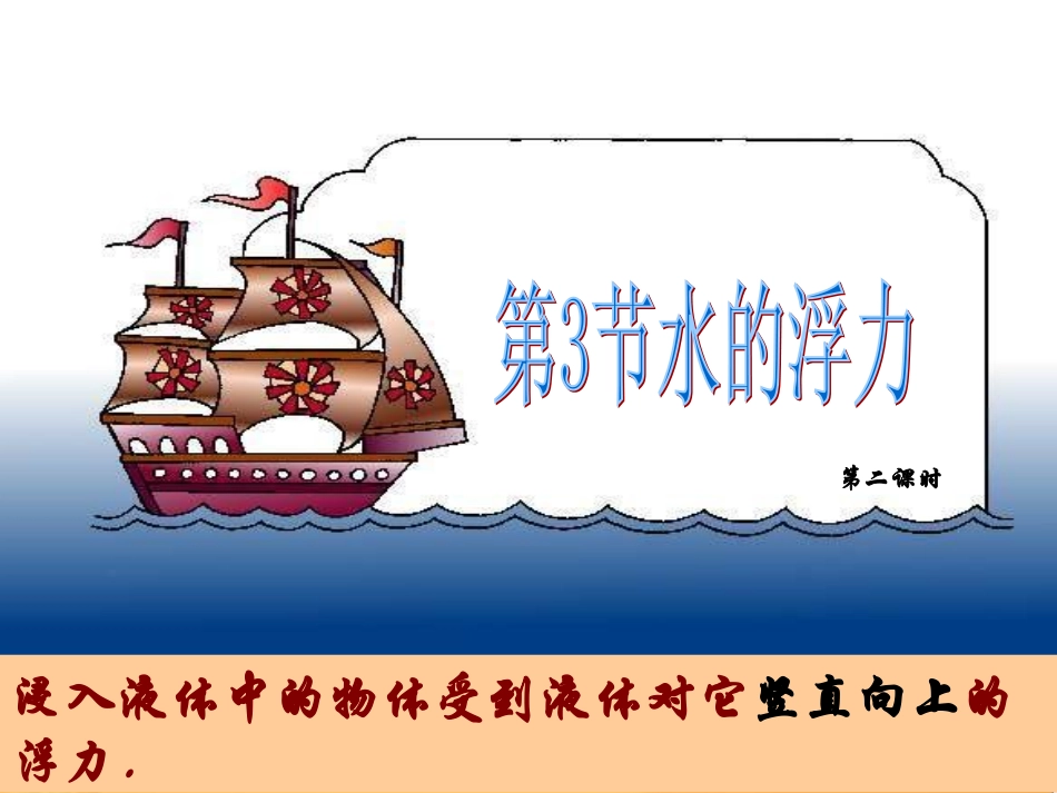 第3节水的浮力第二课时_第1页
