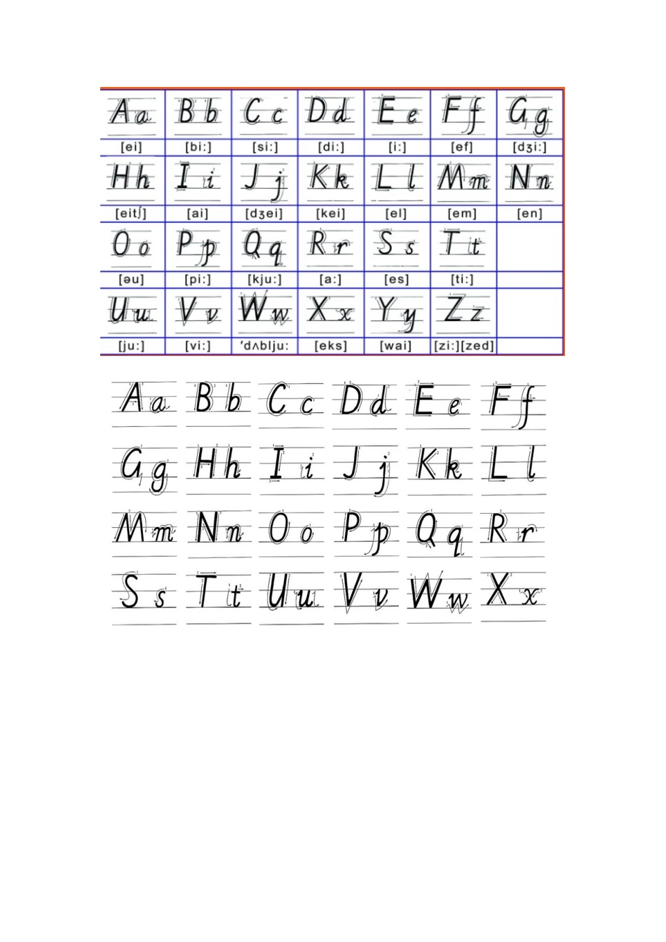 英文字母手写体_第1页