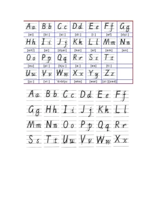 英文字母手写体