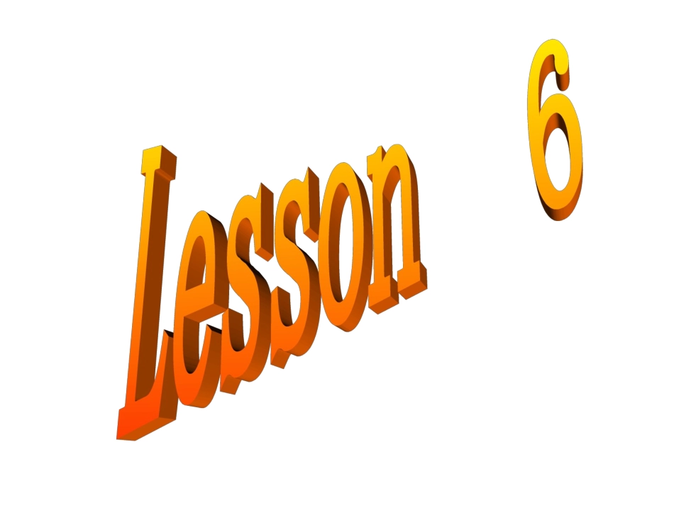 冀教版英语八年级上册Lesson6课件_第1页