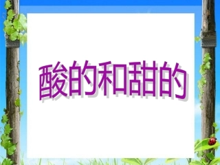 《酸的和甜的》课件1