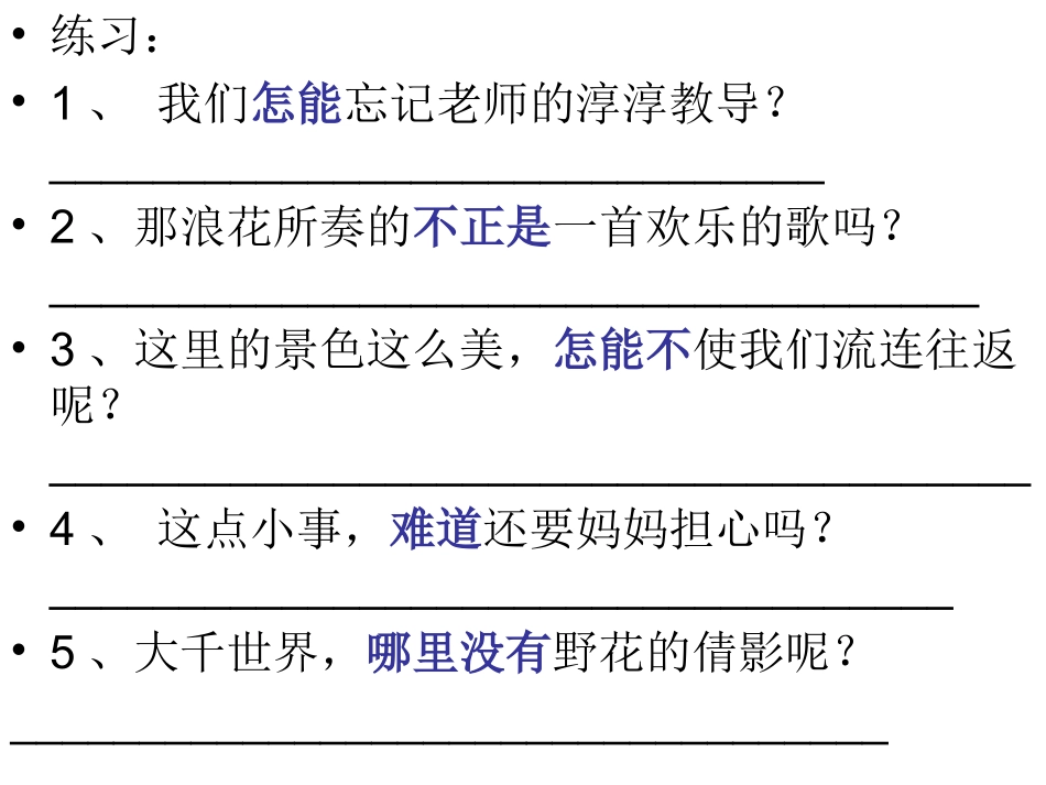 小学语文总复习句子专项练习_第3页