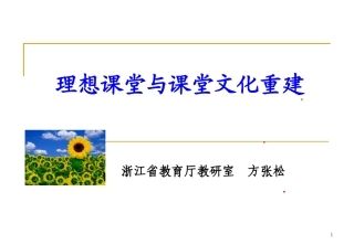 理想课堂与课堂文化（高中教学）