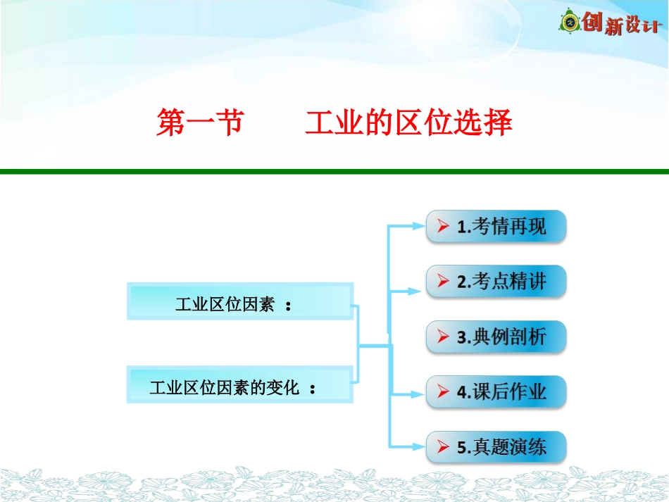 第一节工业的区位选择_第1页