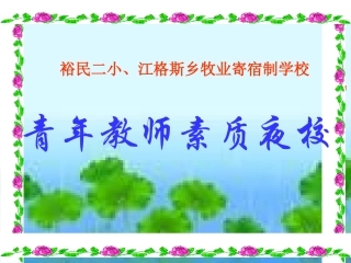 青年教师素质夜校
