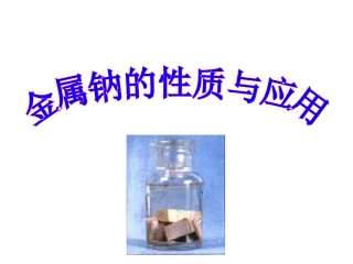 金属钠的性质与应用2