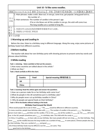 教案unit8I‘dlikesomenoodles